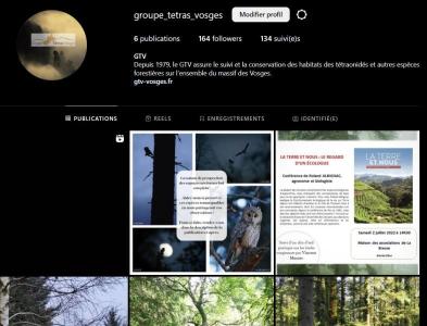 Page Instagram du GTV